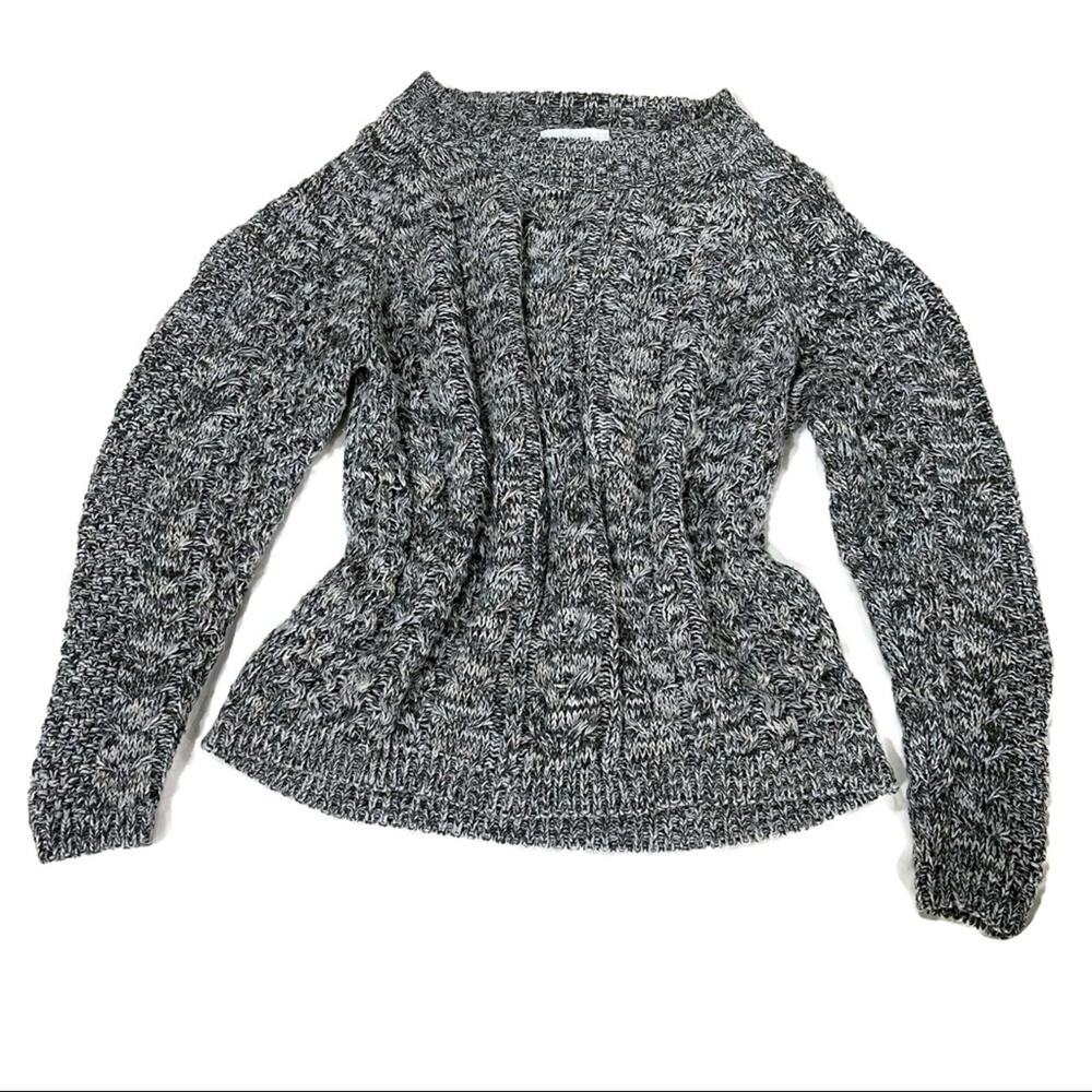 John + Jenn Marled Cable Knit Crewneck Oversize Sweater Size S - Picture 4 of 9